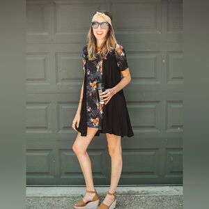 Swing Tunic Vintage Floral Black